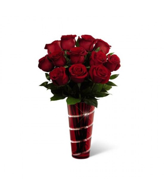 The In Love with Red Roses Bouquet The In Love with Red Roses Bouquet